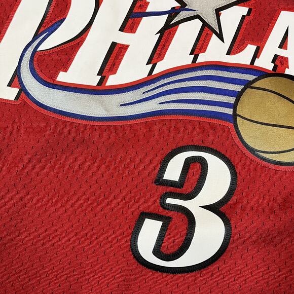 Adidas Allen Iverson Philadelphia 76ers Phila Jersey Red L +2 2007-09 Rare HTF - Picture 3 of 11